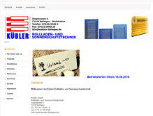 Tablet Screenshot of kuebler-balingen.de